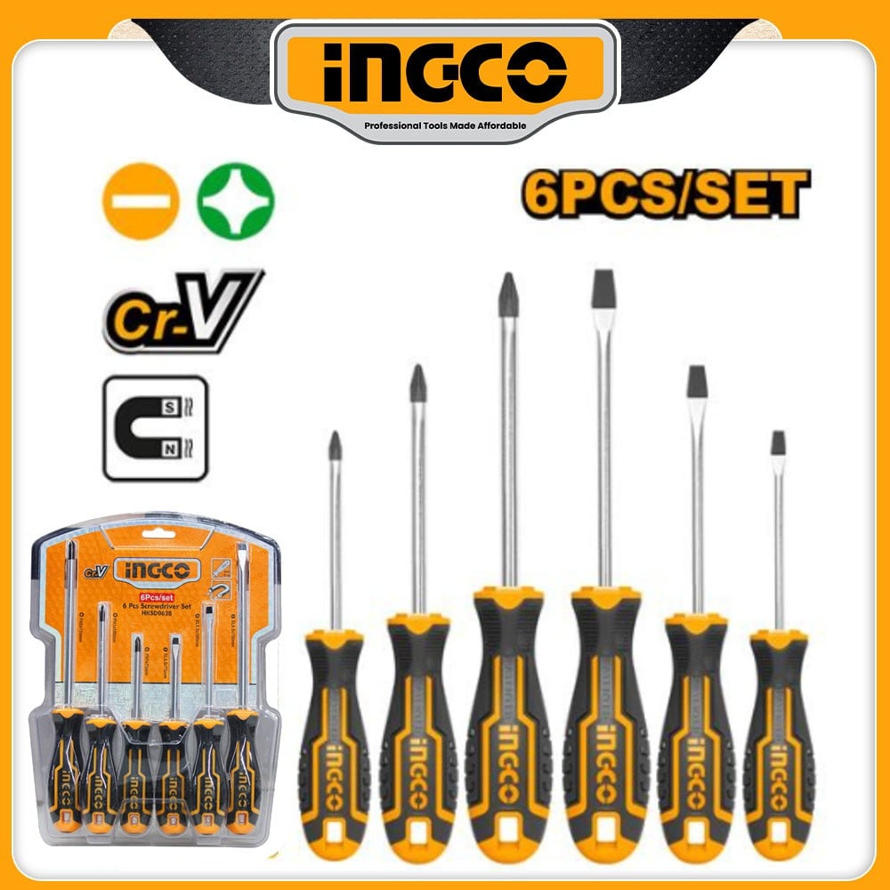 INGCO 6pcs Screwdriver Set - HKSD0628