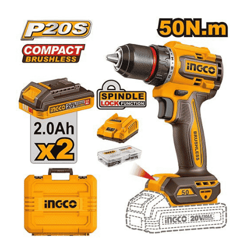 INGCO 50Nm Compact Brushless Cordless Drill - CDLI205062
