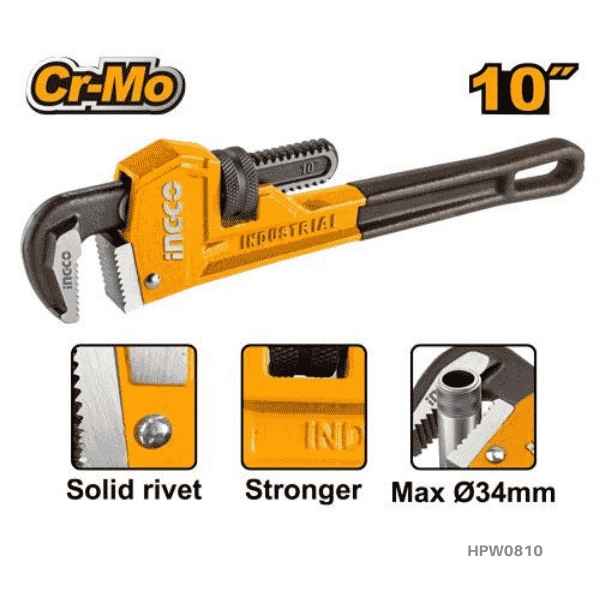 INGCO 10" Pipe Wrench - HPW0810