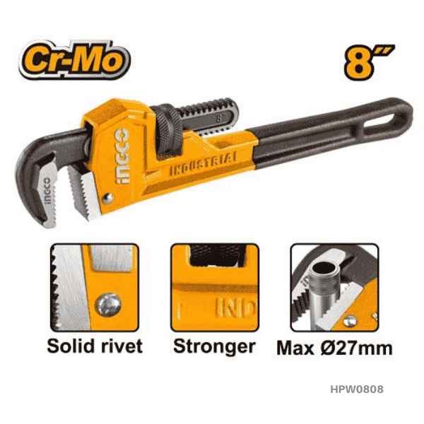 INGCO 8" Pipe Wrench - HPW0808