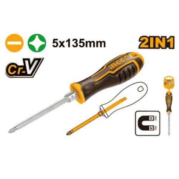 INGCO 5" 2 In 1 screwdriver set - AKISD0203
