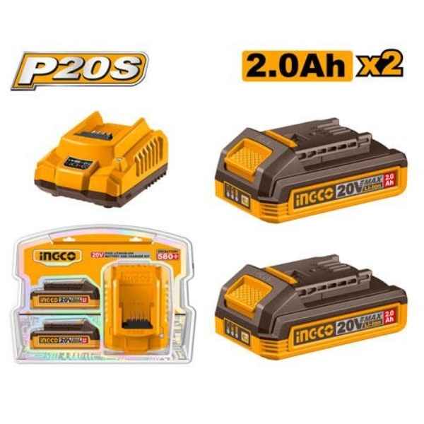 INGCO P20S Lithium-Ion battery and charger kit - FBCPK1222