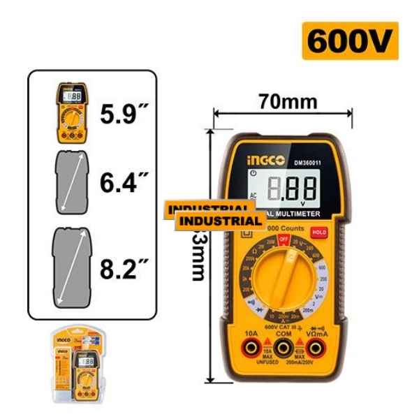 INGCO 1000V Digital multimeter - DM360011