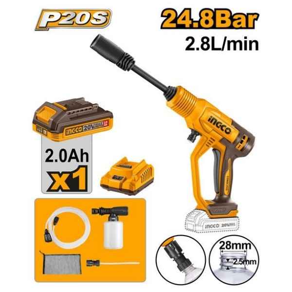 INGCO 2.8L Cordless pressure washer - CPWLI20362