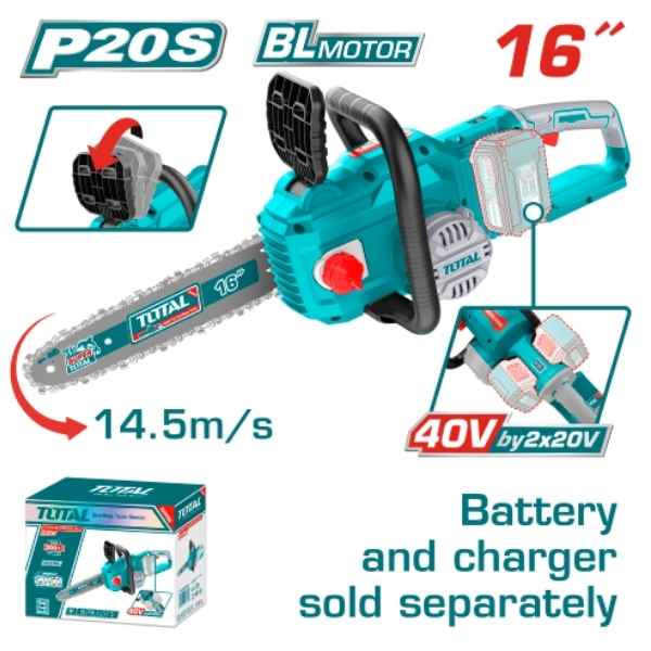 TOTAL 16" Lithium-Ion Chain Saw - TGSLI40168