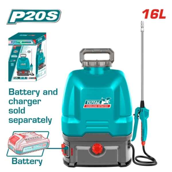 TOTAL Cordless 16L Backpack Sprayer - TSPLI2016