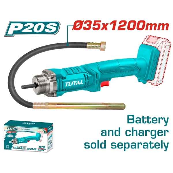 TOTAL Cordless Concrete Vibrator - TCVLI202301