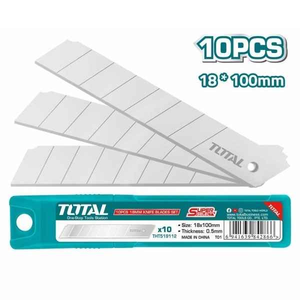 TOTAL 10Pcs Knife Blades Set - THT519112