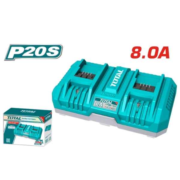 TOTAL P20S 2-port Lithium-Ion battery charger - TFCLI2082