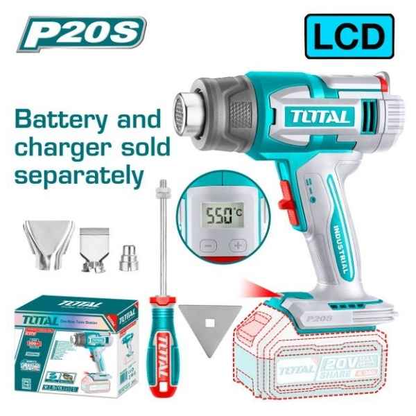 TOTAL Cordless Heat Gun - TBLI2003