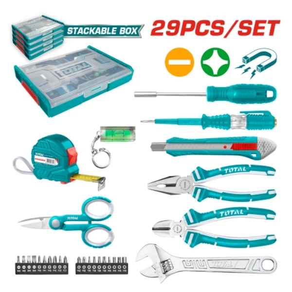 TOTAL 29 Pcs household tools set - THKTV02H291
