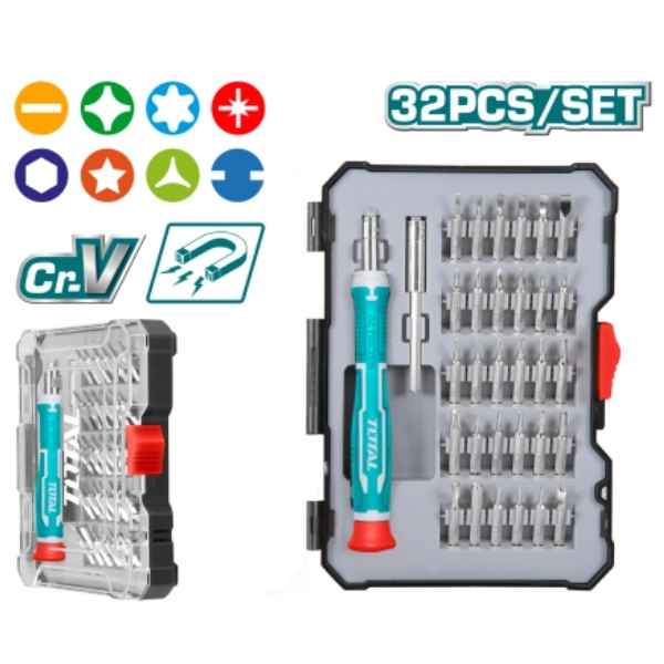 TOTAL 32 Pcs precision screwdriver set - TACSD30326