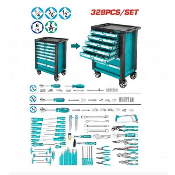 TOTAL 328 Pcs Tool Chest Set - THPTCS73281