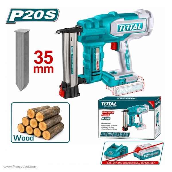 TOTAL 20v Cordless Brad Nailer - TCBNLI2005