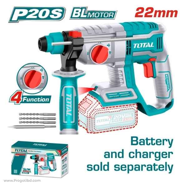 TOTAL 28mm Cordless Rotary Hammer(No B&C) - TRHLI20288