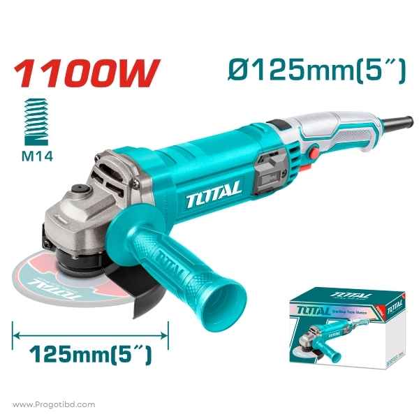 TOTAL 1100W/5" Angle Grinder - TG11012556