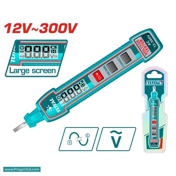 TOTAL 12-300V Digital Test Pencil - THTS33001